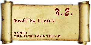 Nováky Elvira névjegykártya